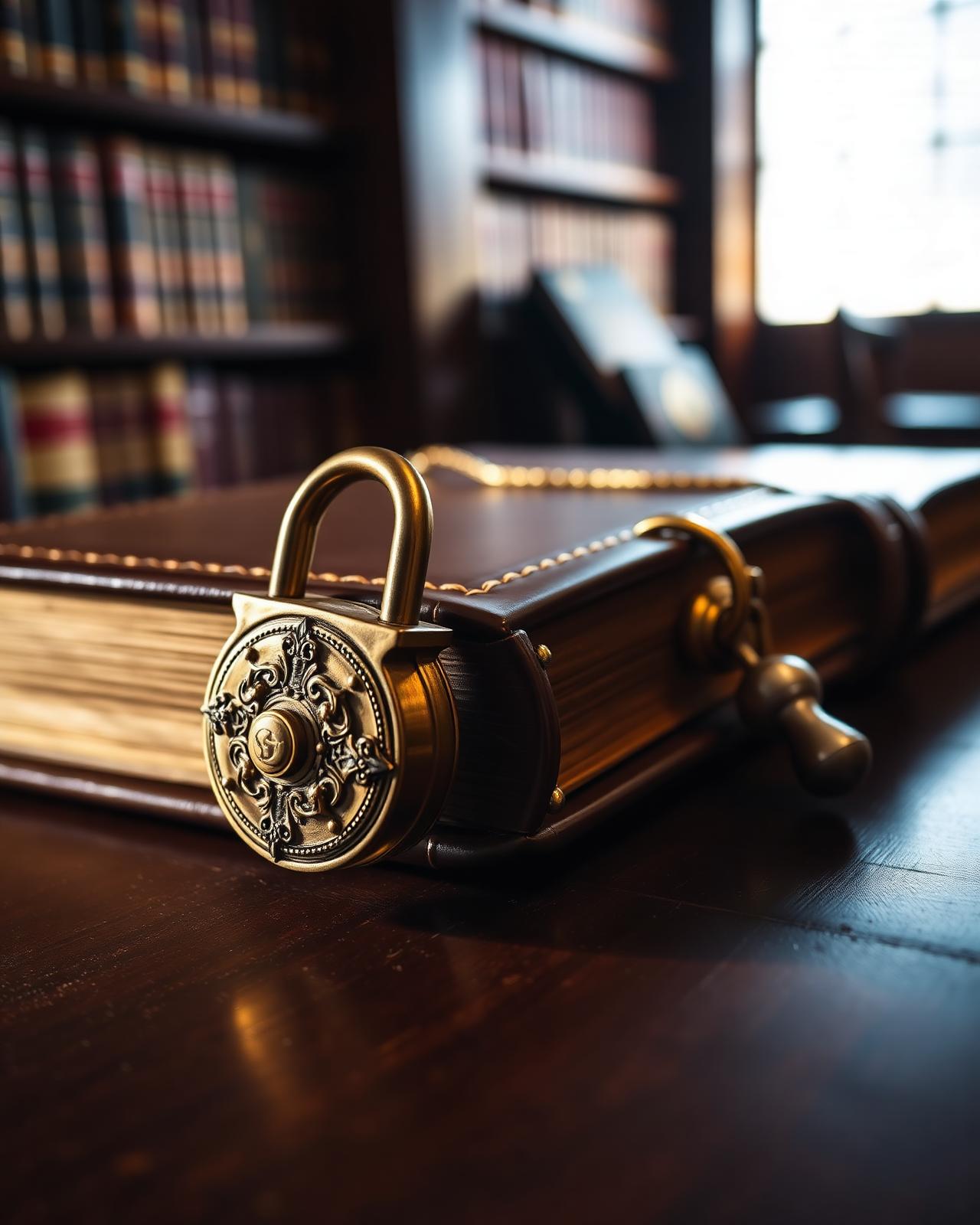 Lucchetto in ottone su registro riservato — simbolo della discrezione Visavì